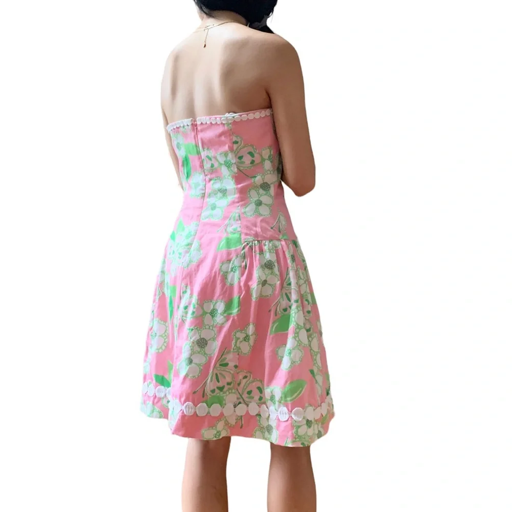 Lilly Pulitzer Strapless Floral Fit and Flare Mini Perfect for the season - Picture 5 of 9